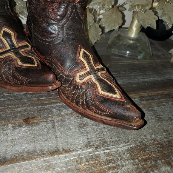 Retro 70s Western PECOS BILL Boot  Party Dance Women Sz 7.5 -8 Brown Logo NICE - Picture 10 of 11